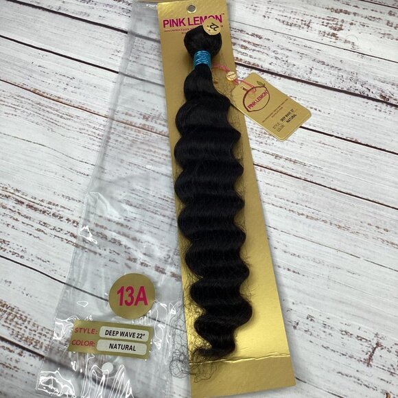 22” Deep Wave Brazilian Human Hair Natural (dark) Extensions - Picture 1 of 4